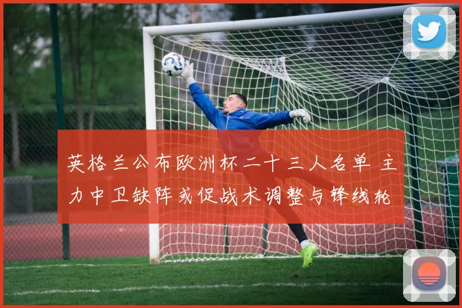 英格兰公布欧洲杯二十三人名单 主力中卫缺阵或促战术调整与锋线轮换